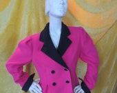 50s Burgundy Velvet Jacket with Teaardrop Sequined Buttons Vintage 1950s Bracelet Sleeves Luxurious Pale Blue Lining Medium
