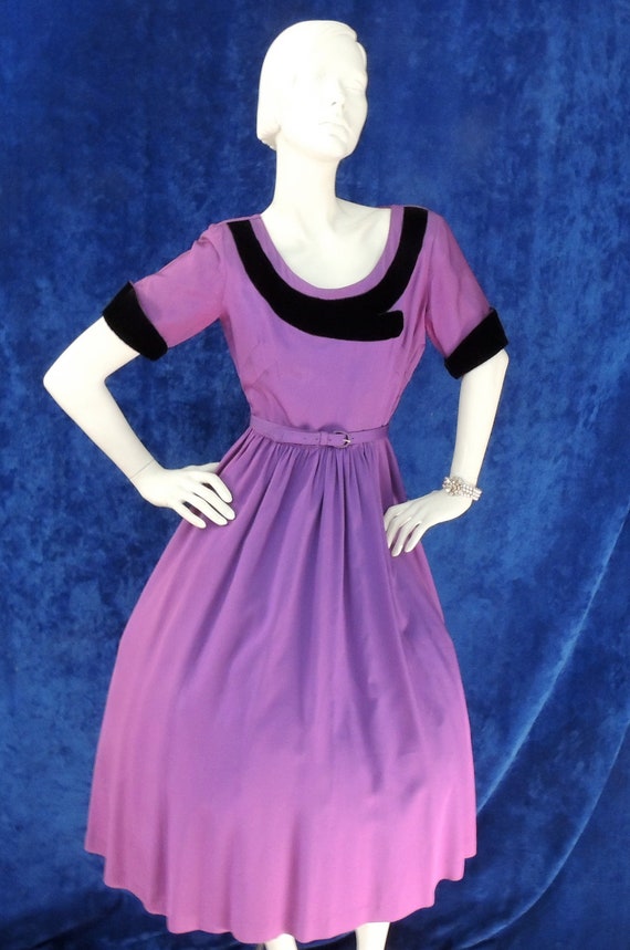 strapless open back dress Gothic, Emo Woman's Dress with Belt, Elegant Purple-Black Black / 5XL