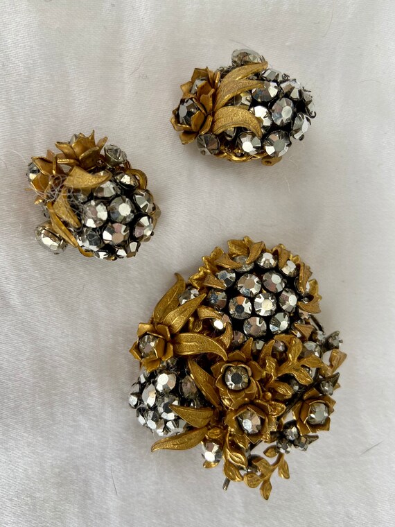 Miriam Haskell Signed Set/Vintage/Set/Brooch/Earr… - image 9