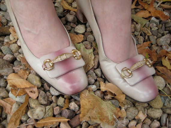 Herbert Levine Classic Pilgrim Shoes/1960s Mod/Mar