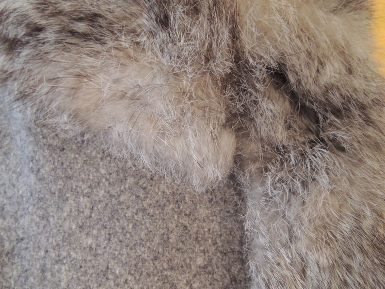 Sophisticated 60s Russsian Short Coat/thick Rabbit Fur - Etsy