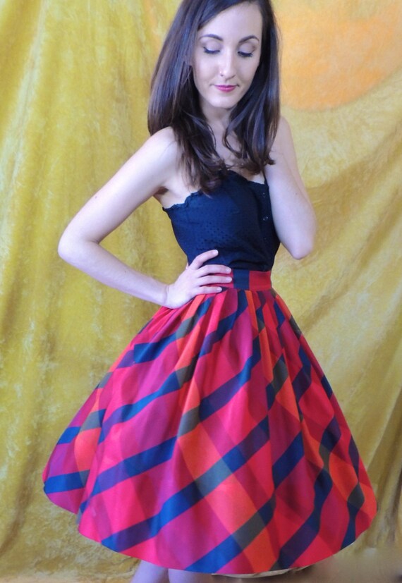 Abby Michael 50s Bias Cut Silk Skirt/by Carol Van… - image 4