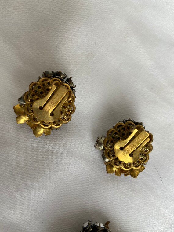Miriam Haskell Signed Set/Vintage/Set/Brooch/Earr… - image 10