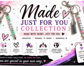 Custom Beaded Keychain | Acrylic Beads, Metal Keyring, Bag Charm, Personalization Keyring