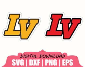Las Vegas (LV) sticker-svg, dxf, png