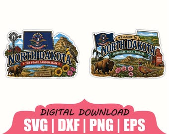 North Dakota sticker-svg, dxf, png