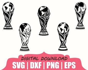 Silueta del trofeo de la Copa del Mundo, SVG, DXF, PNG
