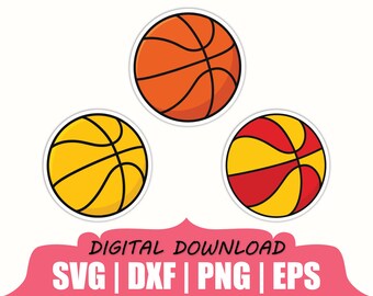 Basketball Sticker Svg, Dxf, Png