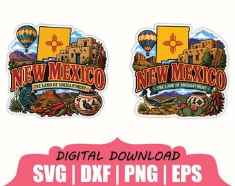 Staat New Mexico sticker Svg, Dxf, Png
