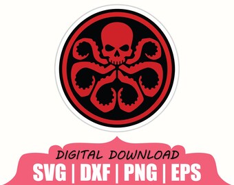 Hydra Logo Sticker Svg, Dxf, Png