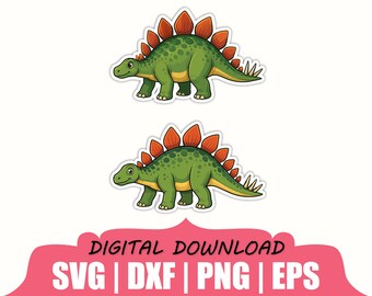 Stegosaurus Sticker Svg, Dxf, Png