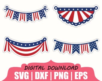 Naklejka z patriotycznym banerem Svg, Dxf, PNG
