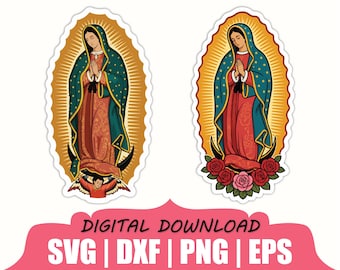 Onze-Lieve-Vrouw van Guadeloupe Sticker Svg, Dxf, Png