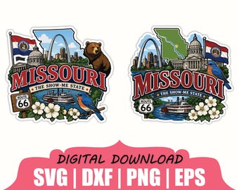Missouri State Sticker Svg, Dxf, Png