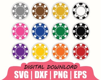 Pokerfiches Sticker Svg, Dxf, Png