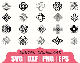 Celtic Symbol Silhouette, Svg, Dxf, Png