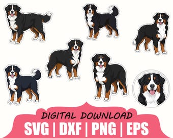 Berner Sennenhond sticker Svg, Dxf, Png
