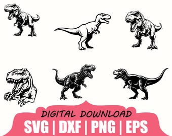 Dinosaur Silhouette, Svg, Dxf, Png