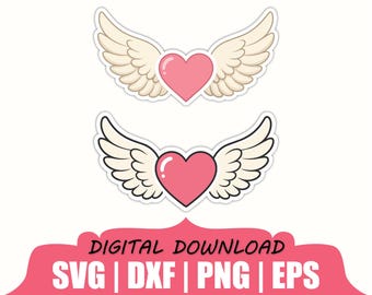 Angel Wings Sticker Svg, Dxf, Png