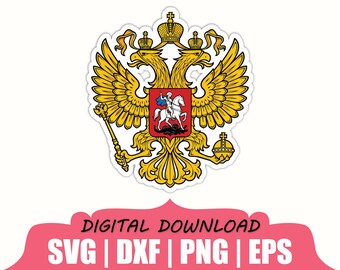Russia Coat of Arms Sticker Svg, Dxf, Png