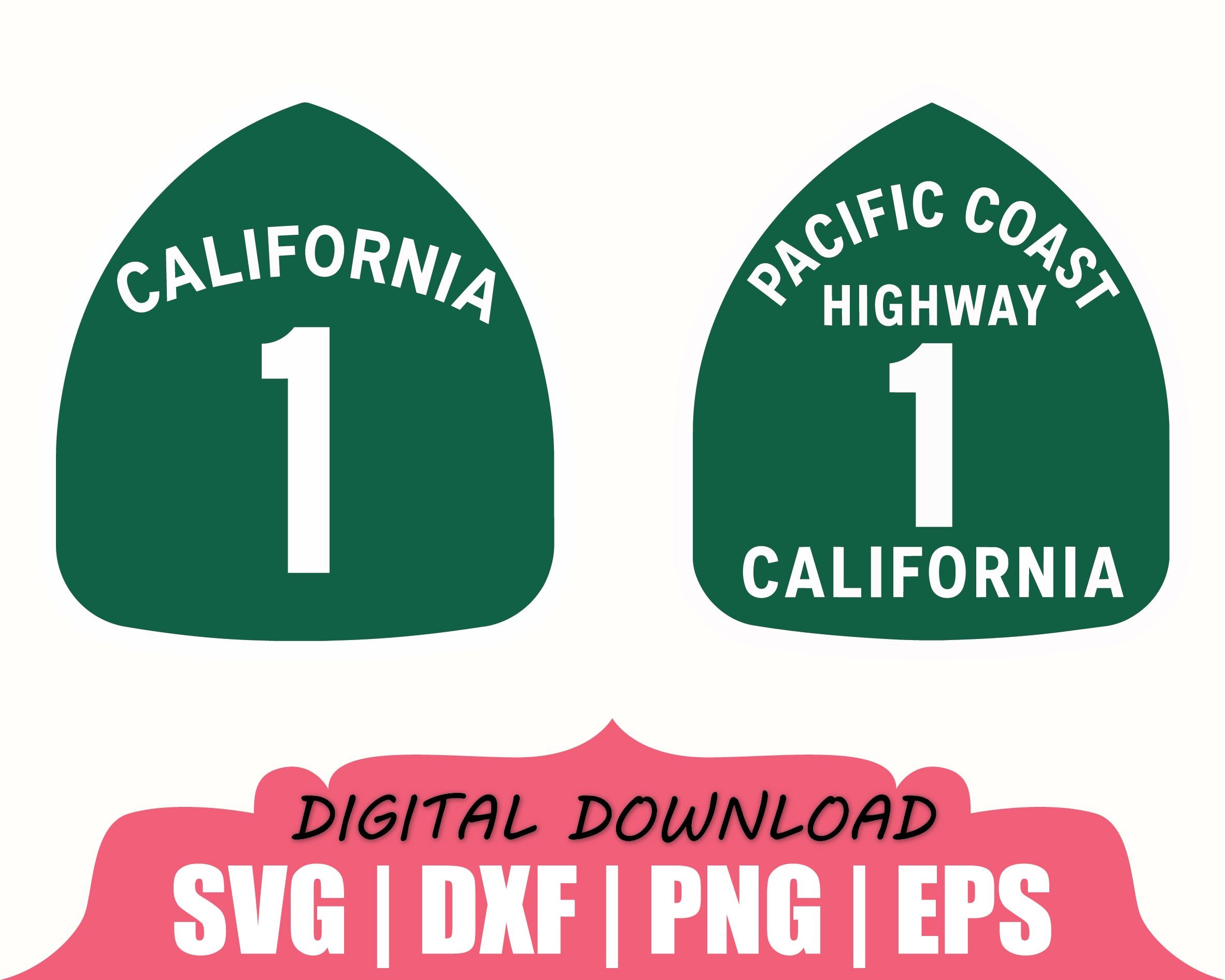 Pacific Coast Highway 1 Ca Sign - Etsy