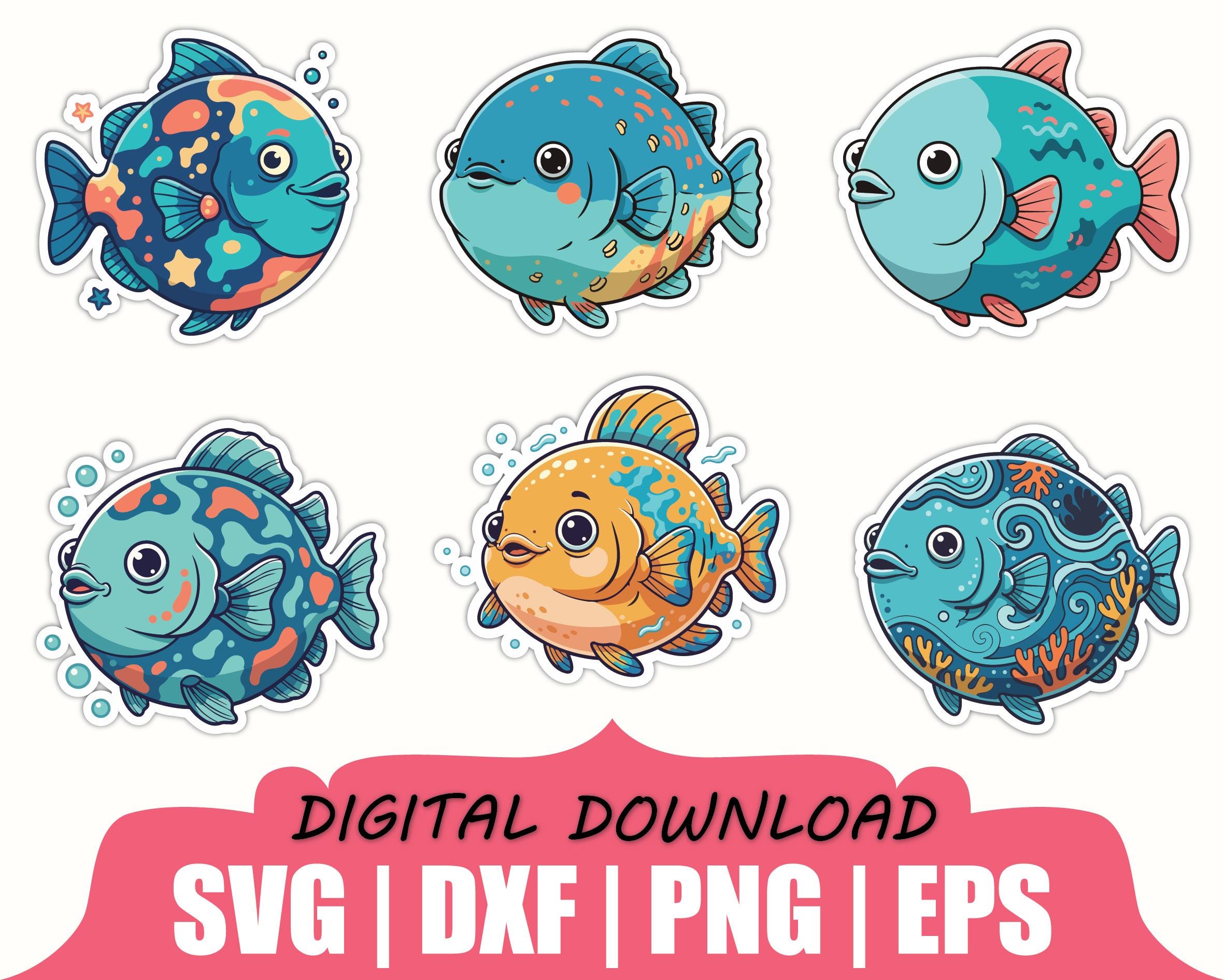 Sunfish Design Sunfish Sticker Svg, Dxf, Png - Etsy