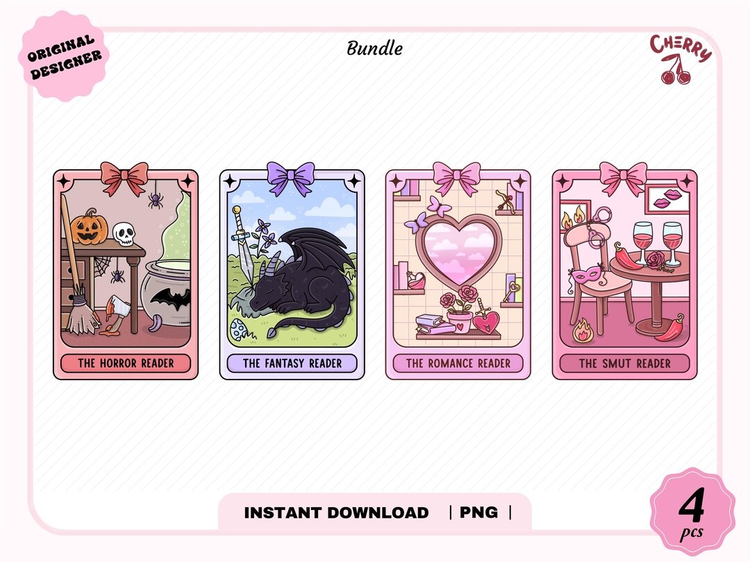 Use Card Reader Sticker Reader Tarot Card Bundle, Cute Trendy Aesthetic Smut Spicy Romance ...