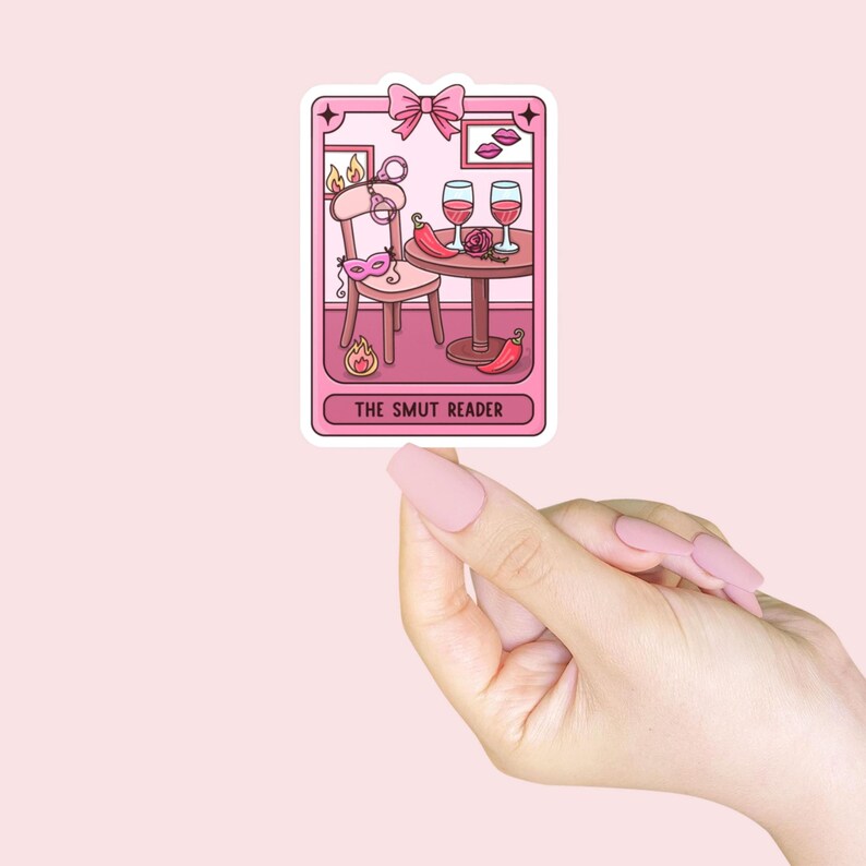 Use Card Reader Sticker Reader Tarot Card Bundle, Cute Trendy Aesthetic Smut Spicy Romance ...