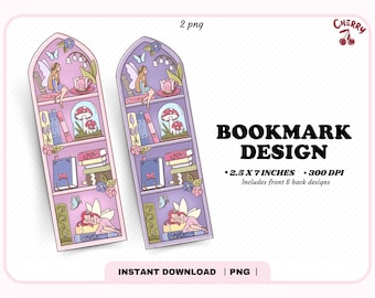 Märchen Bücherregal Lesezeichen PNG, süße trendige ästhetische rosa Bücherwurm Kindle Mädchen Buchliebhaber kokette druckbare Lesezeichen png, kommerzielle Nutzung