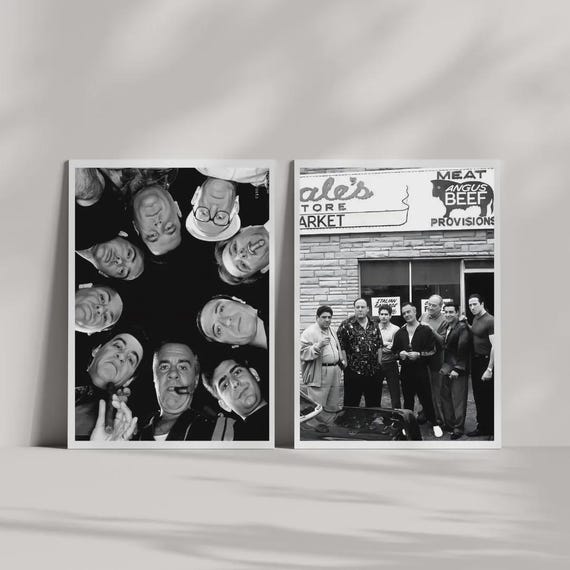 The Sopranos Poster Set, Gangster Family Wall Art (Digital Download)