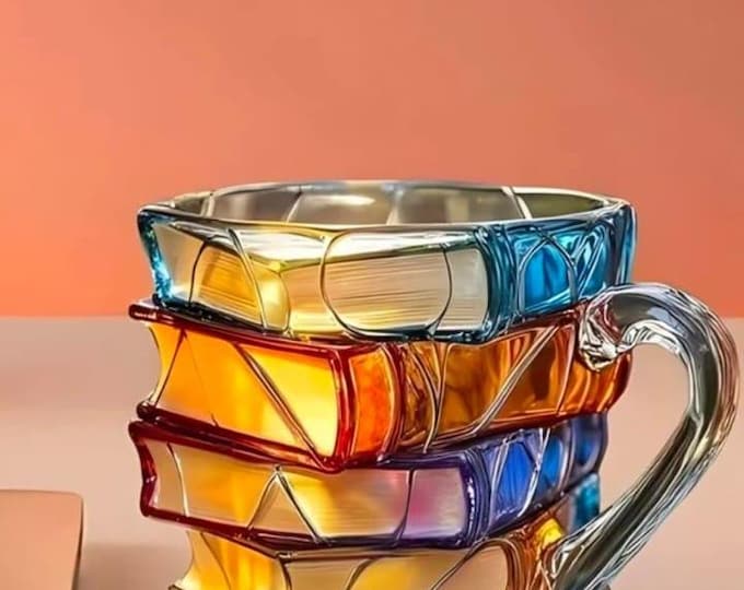 Colorful Glass Mug, Handmade Style Tea Coffee Cup, Decorative Drinkware