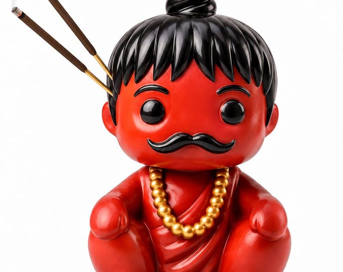 Red Indian Monk Figurine, Hindu Sadhu Statue, Spiritual Home Decor, Meditation Decor, Yoga Gift