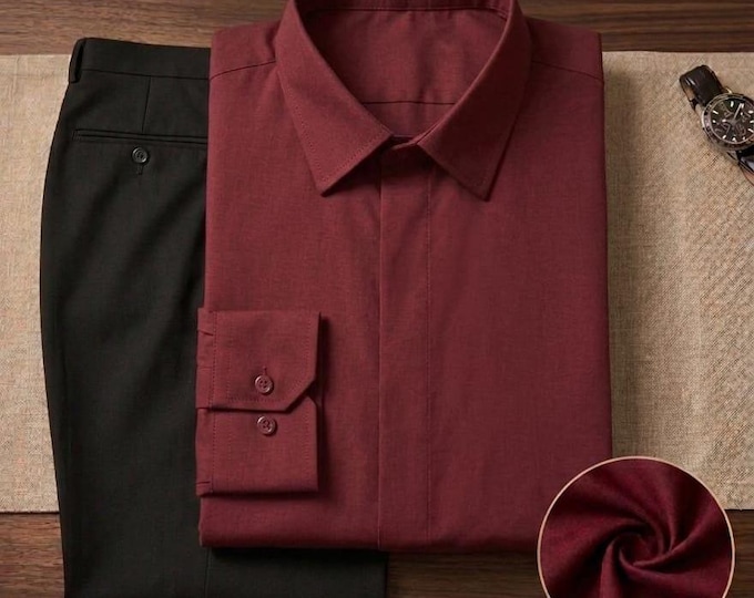 Men's Shirt and Pant Set, Tailored Co-ord, Smart Casual Men's Clothes, Two-Piece Outfit