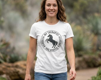 My Therapist Has Hooves T-shirt | Horse Rider Tee, Equestrian Shirt