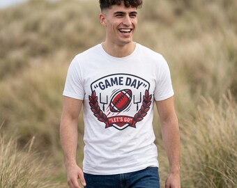 Game Day Football Crest T-Shirt | Let's Go Sports Tee