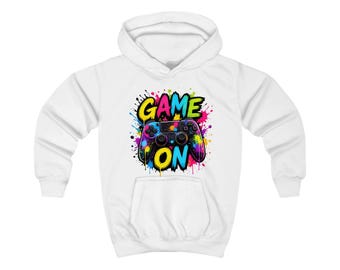 Game On Controller kinderhoodie | Kleurrijke gamergraphic, gaming-sweater voor jongeren