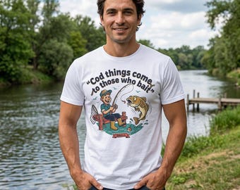 Cod things come to those who bait T-Shirt | Fishing graphic tee