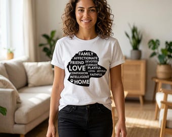 Cockapoo Silhouette Word Cloud T-Shirt | Dog, Love, Family, Playful Words