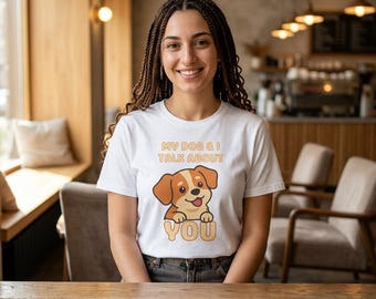 Dog Lover T-Shirt | Puppy Graphic Tee, 100% Cotton (Lightweight)