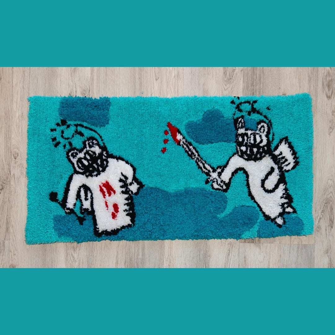Radiohead Modbears Fighting Handmade Rug. Modified Bears - Etsy