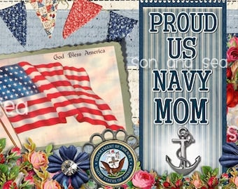 Proud US Navy Mom FaceBook TimeLine graphic Banner instant download
