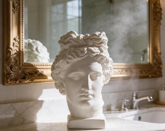 Apollo Statue – Klassische Griechische Büste Skulptur I Handgefertigte Gips Kunst I Elegantes Wohndekor I Personalisiertes Geschenk I Höhe 40 CM