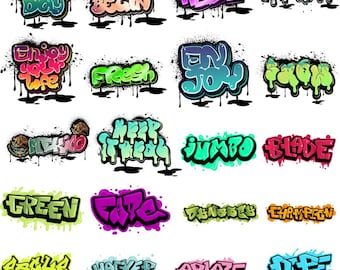 Graffiti PNG Bundle | Urban Street Art Sublimation Designs (Digital Download)