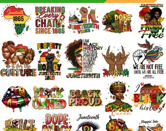 Juneteenth PNG Bundle, Black History Month png, Juneteenth 1865 PNG, Emancipation Day Png, Black Freedom Sublimation, Juneteenth Shirt Png