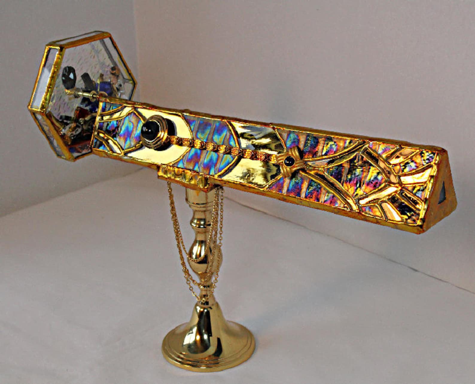 Stained Glass Kaleidoscope Art Deco Style Erte's Etsy