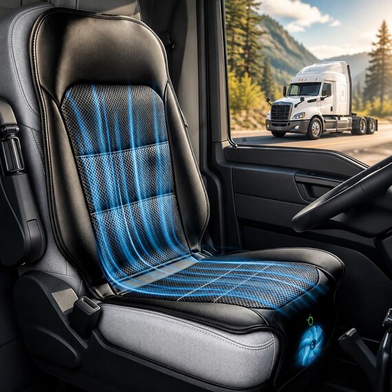 Cooling Car Seat cover 12v – 3-Speed Breathable Cooling Pad, Universal Fit SUV Truck Bus, Non-Slip 3D Mesh Leather Summer Seat Cover