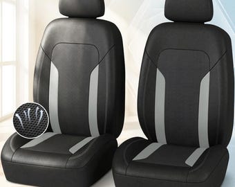 Cooling Car Seat Covers 4PCS – Breathable Mesh Front Seat Covers, Universal Fit  sweat proof Seat Protector, Gray Car Interior Cover
