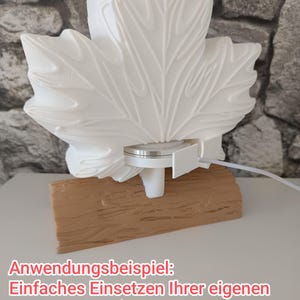 3D printed maple leaf lampshade & base image 7