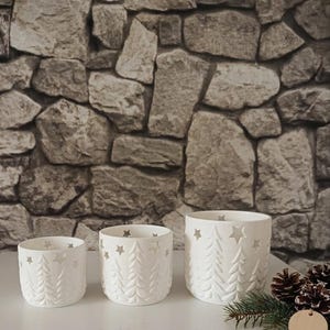 Winterwald LED Teelicht Hülle Set 3 teilig 画像 2