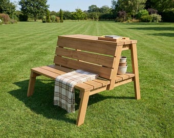 3 in 1 Fire Pit Bench Plans • Integrated Patio Bench Table •Multifunctional Garden Seat Blueprint • DIY Outdoor Storage Bench • PDF Download
